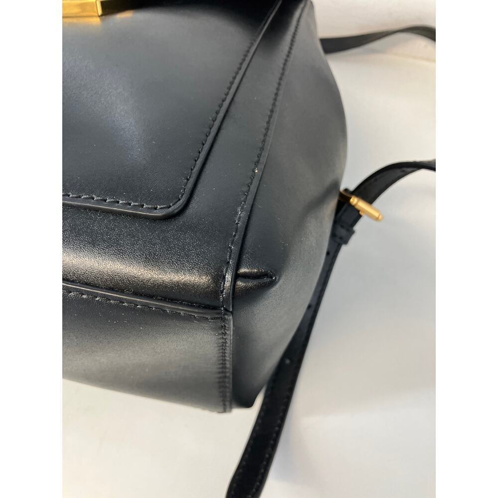 MICHAEL KORS, BLACK SMOOTH LEATHER LATCH CLOSURE BACKPACK` - Picture 7 of 16